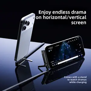 Fast Charging 240W Data Cable 1.5m Length Creative Phone Stand Charges iPhone 15-17 Pro Max Samsung Phones for Mobile Gaming e-marker Chip Lightning Super Stand Black Data Cable