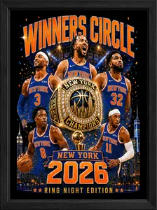 New York 2026 Poster, Winners Circle Basketball Poster, Ring Night Vintage Poster, NY Sports Fan Gift