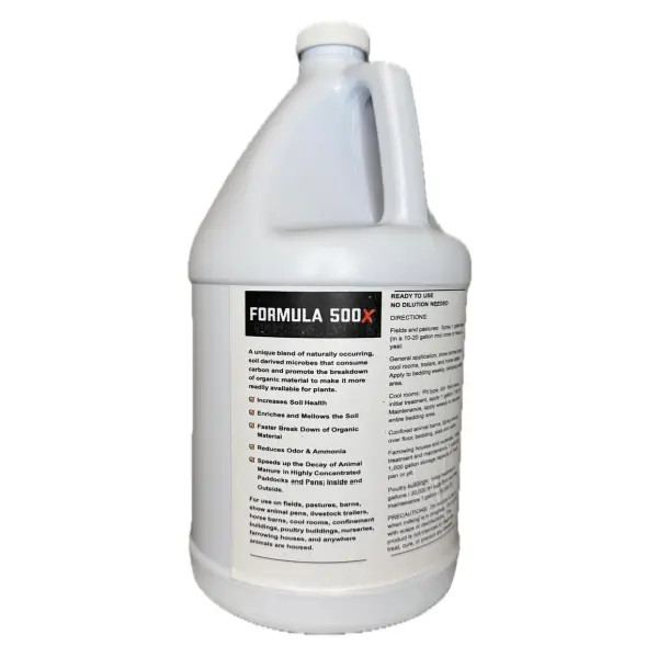 Ag Formula 500X Pet Odor Control Solution - 1 Gal Natural Ammonia Neutralizer for Pet Bedding, Pens (Dog & Cat Litter Odor Remover)