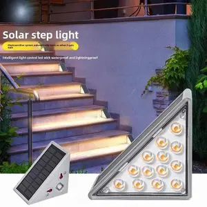 2-4 Pack Solar Step Lights, Warm White Solar Stair Lights, IP67 Waterproof Outdoor Lights, Auto On/Off, Pathway Lights, Perfect for Steps, Stairs, Yard, Patio, Front Door, Walkway and Deck Decor