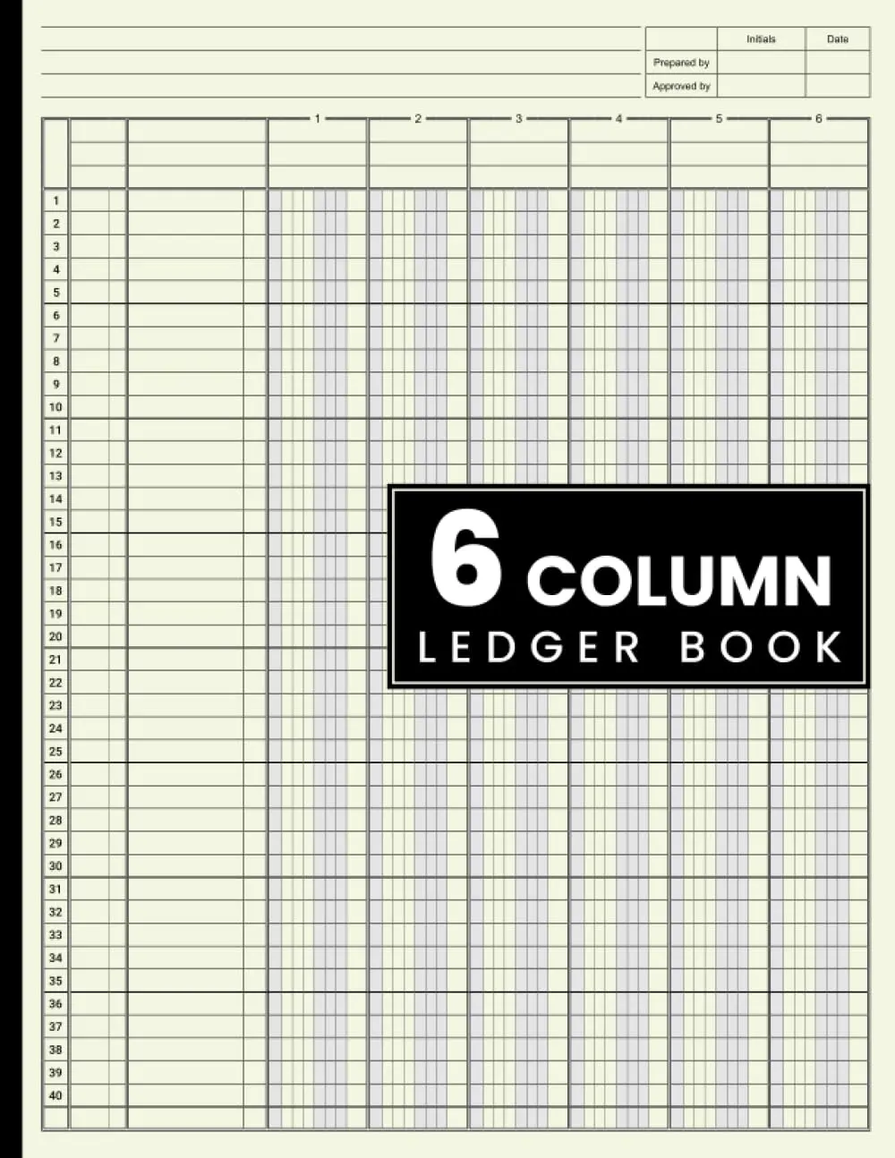 6 Column Ledger Book: Accounting Ledger Book for Bookkeeping, 6 Column Ledger,Columnar Pad Journal Notebook / income and Expense Log Book for Small Businessand Personal Finance.