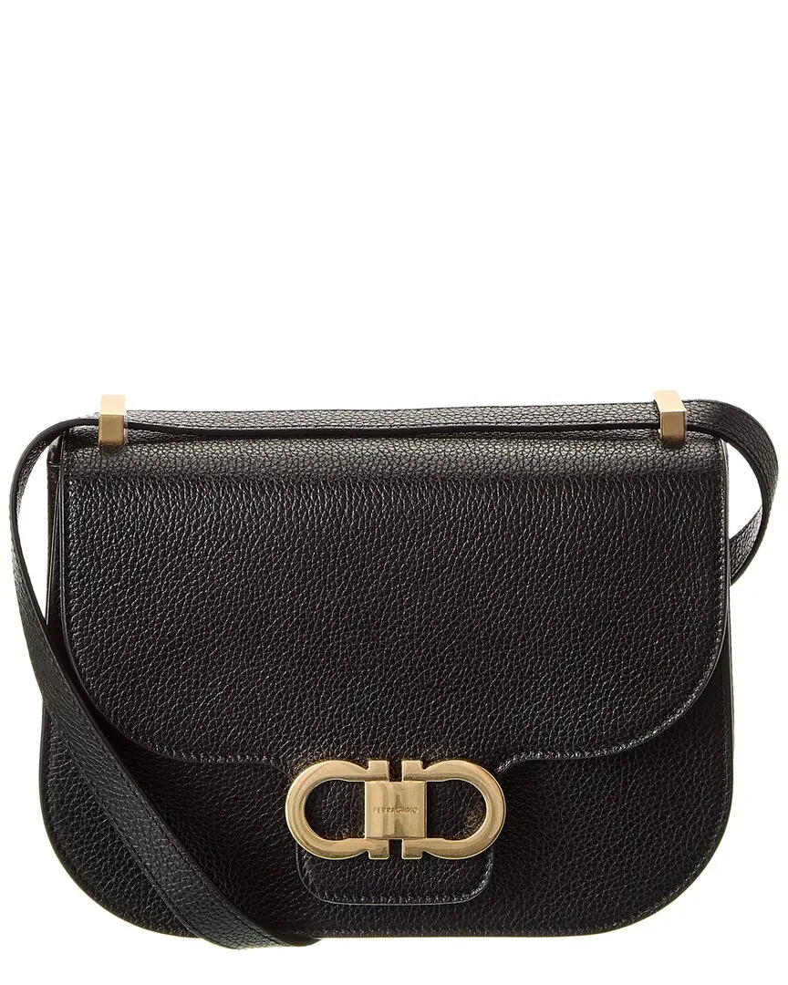 Ferragamo Gancini Leather Shoulder Bag
