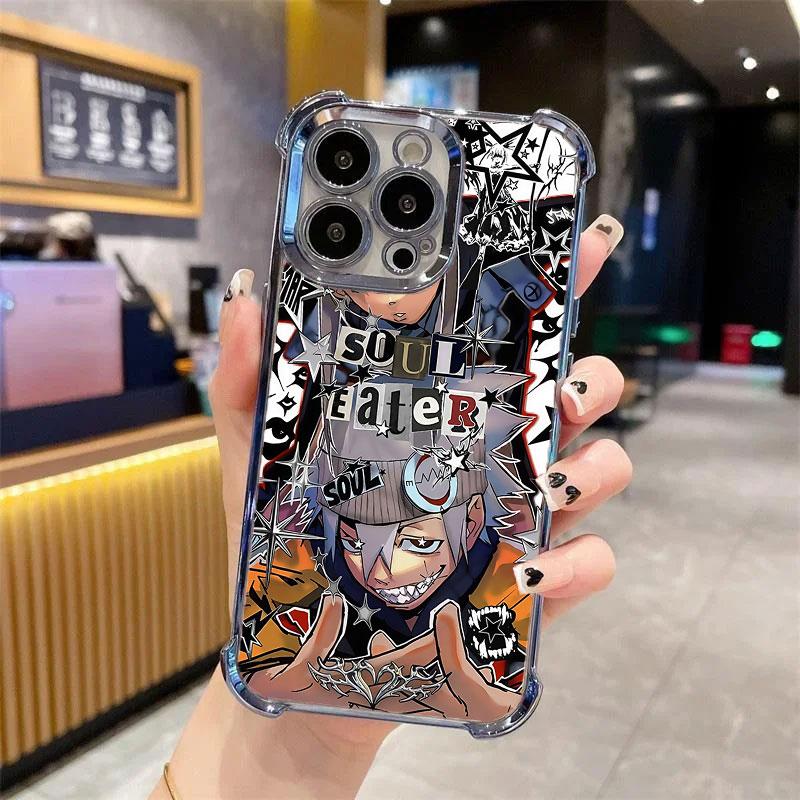 Soul Eater Phone Case Evans Crona Maka Albam Black Star Tsubaki Death the Kid Manga Anime, Anime Vintage Special Cover for iPhone 11 12 13 14 15 16 17 Pro Max Plus Air #IP+SE1