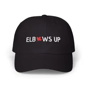 Elbows Up Hat, Canada Classic Dad Cap, Maple Leaf Embroidered Hat, Canadian Pride Gift, Canada Day Apparel, Anti Trump Hat