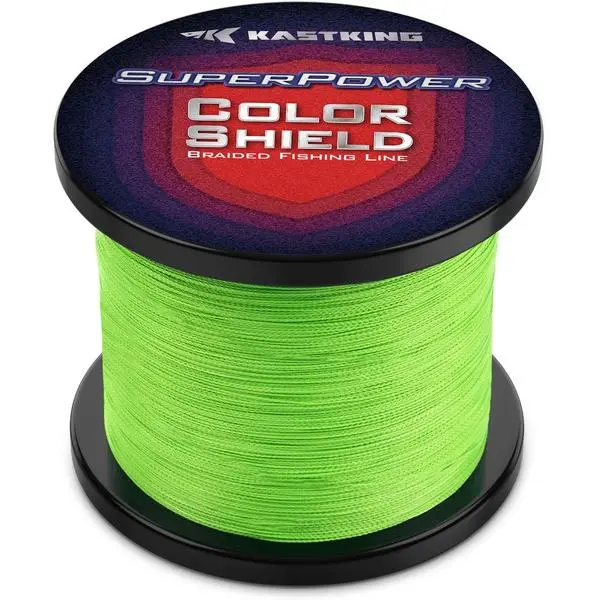 Superpower ColorShield Braided Fishing Line - Colorfast Braided Line, 100% Solution Dyed UHMWPE Fiber, Smooth & Strong Superline, Near Zero Stretch, Sensitive, High Abrasion Resistance