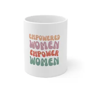Empowered Women Coffee Mug | Holiday Coffee Mug | Christmas Mug | Stoneware Mug | Christmas Gift | Christmas Cup |Ceramic Mug