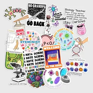 Sticker Pack 20 pcs Biology Stickers, Cell Anatomy Science Vinyl Decals