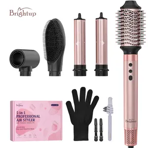 Brightup 5-in-1 Automatic Hair Styler, Multifunctional Styling Tool for Curling, Blow-Drying & Volumizing, Hot & Cold Air with Multiple Settings, Holiday Gift