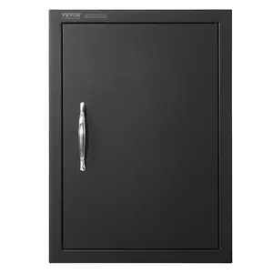 VEVOR BBQ Access Door, 16Wx 22H Inch Single Outdoor Kitchen Door, Cold Plate Flush Mount Door, Wall Vertical Door with Handle, for BBQ Island, Grilling Station, Outside Cabinet