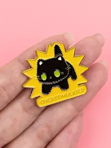 Kawaii Cat Enamel Pin, Fashion Zinc Alloy Badge, Backpack & Clothing Accessory, Perfect Gift for Cat Lovers, All Seasons