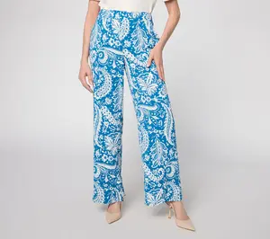 BEAUTIFUL by Lawrence Zarian Regular Printed Wide Leg Pull-On Pant