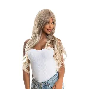 JBEXTENSION JADY 24 Inches Body Wave Blonde Wig With Bangs Shatush Color JADY