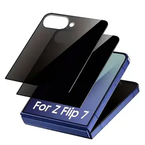 2-Pack Edge Privacy Screen Protector Film for Samsung Galaxy Z Flip 7, Back Screen Tempered Glass Protection