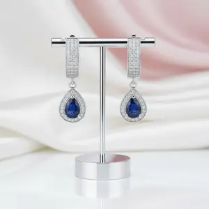 1.29 Ct Sapphire Drop Earrings