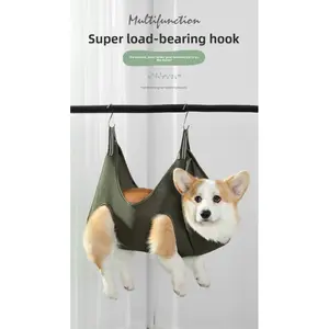 Professional Pet Grooming Hammock for Cats and Dogs Secure Restraint Harness with Hooks for Nail Trimming Bathing Cleaning Medication Anti Scratch Tool