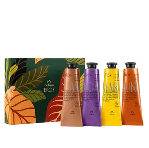 Natura Deluxe Hand Cream Quartet Set, Nourishing Skincare Gift with Açaí, Castanha, Maracujá & Tukumã for Soft Hands