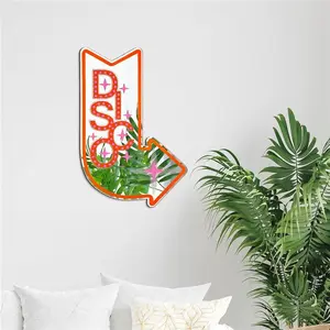 Acrylic Disco Mirror Wall Decor - 12 Inch Lightweight Retro Design Inspired by 60s, 70s & 80s for Living Room & Bedroom
