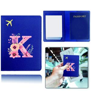 Letter Pattern Passport Case, Durable Passport Holder, Leather Waterproof Dustproof Business Bank Card Air Ticket Organizer, Suitable for Travelers, Passport Wallet, Travel Document Holder