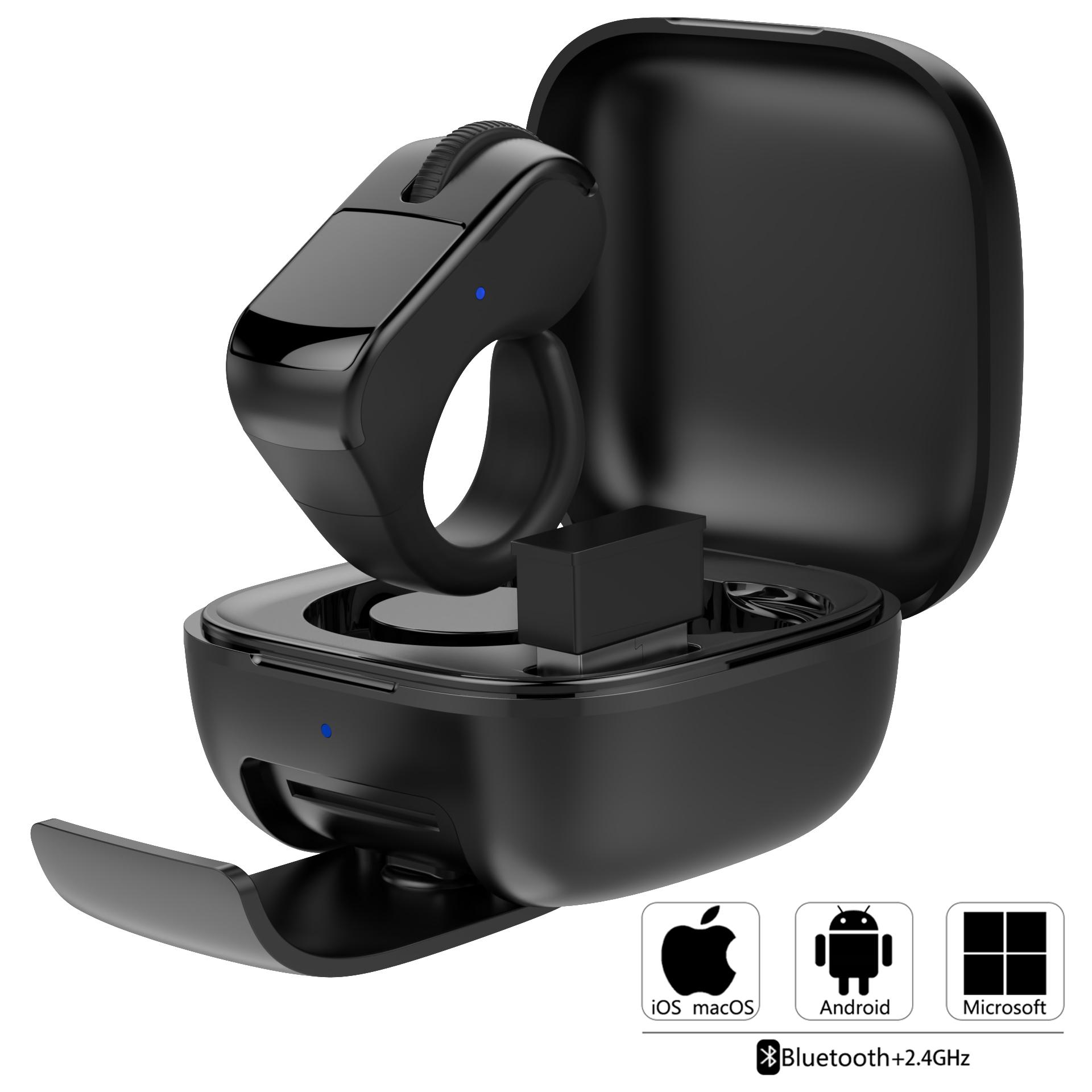 Xring Mouse Ring TikTok Scrolling Remote Control with Touchpad, Bluetooth/2.4G Wireless Air Mouse for Short Video, Page