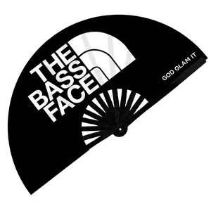 The Bass Face - EDM Rave Folding Hand Fan - God Glam It