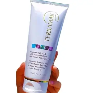 TERRAMAR Intensive Hair Mask for Damaged Hair Repairs, Seals Split Ends, 200 g - Macadamia Extracts & Argan Oil for Comfort
