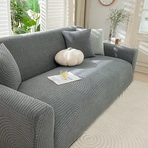 1pc modern jacquard elastic sofa cover, pet-friendly sofa protector, super stretchable fit for 1-4 seat sofas, durable and easy-to-maintain design.