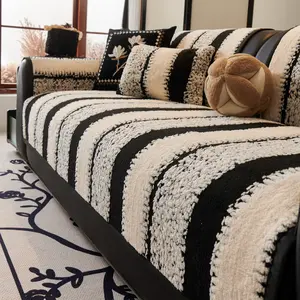 【SlumberHome】Elegant & Thick Anti-Slip Sofa Cover, Modern Luxury Design, Pet-Friendly Breathable Polyester Fabric, Durabie Material Durable Cushions couch cover for sofa.1PC