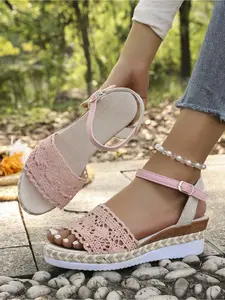 Women's Summer Fashion Wedge Platform Sandals Bohemian Style Height Increasing Slides 2026 New Outdoor Commuting Beach Shoes
