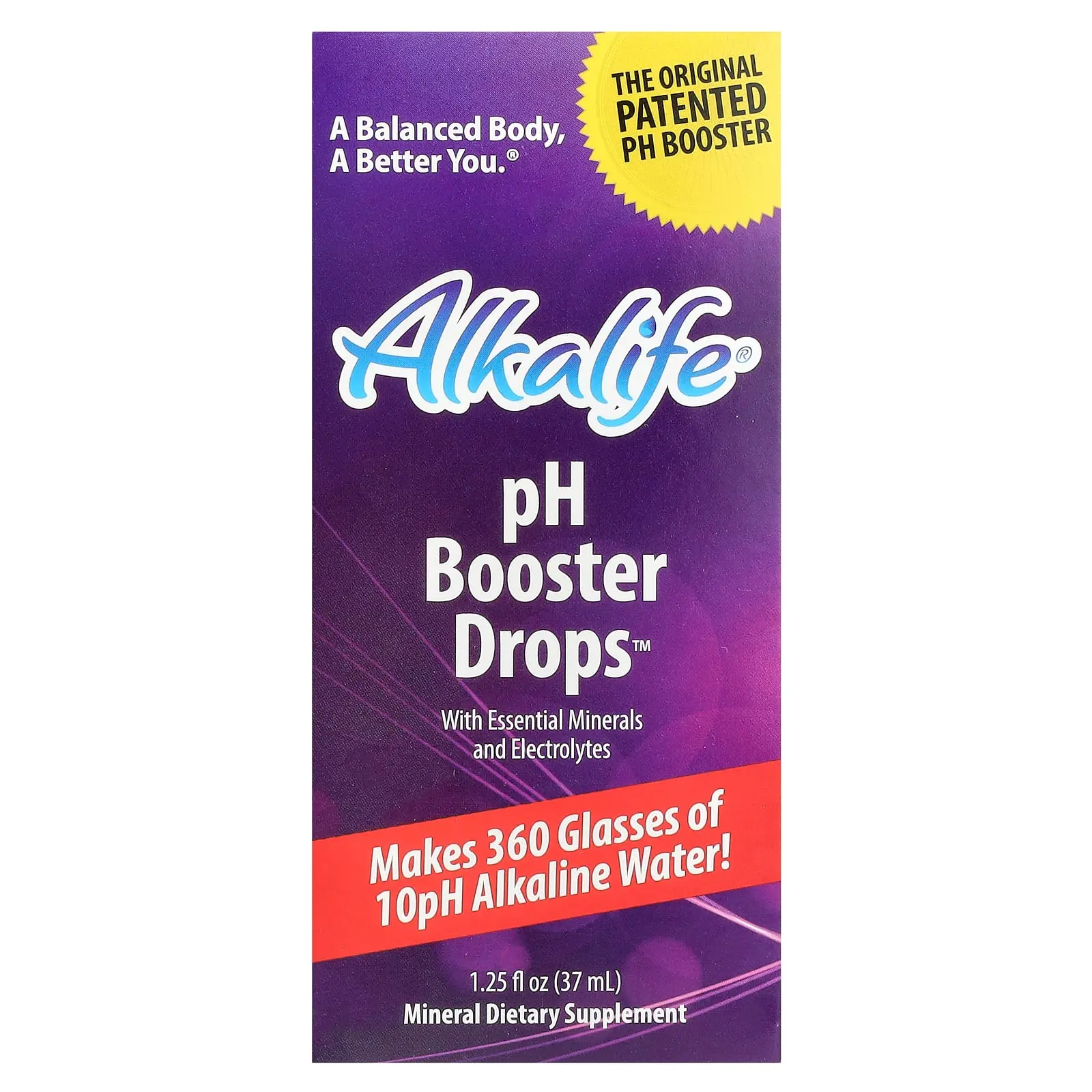 Alkalife pH Booster Drops with Essential Minerals and Electrolytes, 1.25 fl oz (37 ml)