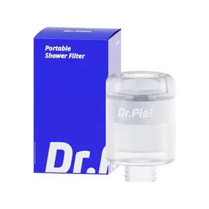 Dr.Piel Travel Shower Filter – Ultra-Compact & Lightweight Portable Shower Filter, NSF Certified, Universal G1/2 Fit for Travel & Hotel Use