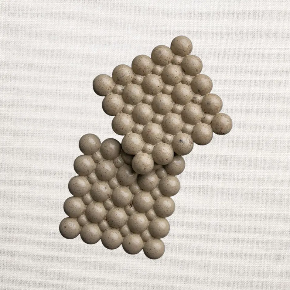 Casa Refined Set of 2 Bubble Cement Coasters, handmade in WA state