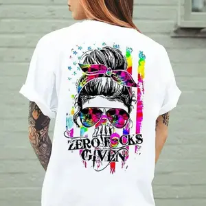 Graphic T-shirt ZERO S GIVEN Print Women's T-Shirt Trending Shirt 25 Gift for Women Men Viral TikTok Trendy Sarcastic Tee Unisex Casual Streetwear Oversized Outfit Everyday Wear Birthday Gift Gift for Her Him
