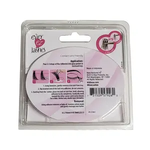 KISS Ever EZ Trio Lashes Short Combo, 30 Trio Lash Clusters, X-Short & Short False Eyelashes, Natural-Looking Black Lashes