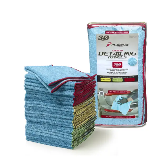 Platinum Series XL Multi-Purpose Microfiber Towels, Detailing Towels, 30 Pack