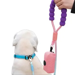 Hands Free Dog Rope Leash, Adjustable Waist , with Storage Bag Locking Clip for Jogging Walking Fits Dog Harness and Dog Collars