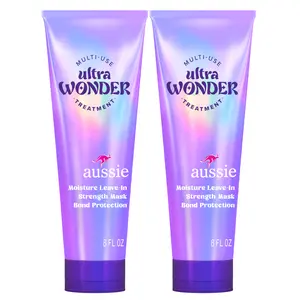 Aussie Ultra Wonder Treatment Leave-In and Pre-Wash, with amino acids, for All Hair Types and Curls, 8 Fl Oz (2 pack)