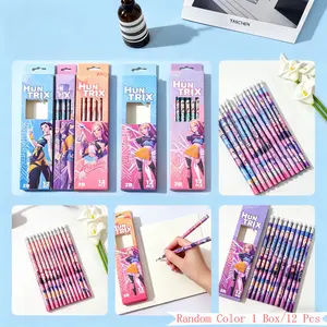 Wood Graphite 2B Pencils 12Pcs Smooth Writing Sketching Pencils Student Stationery for School Office Drawing Art Supplies Art Materials Writing Tool