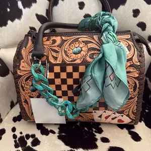 Speedy western bag with turquoise and ace card accents
