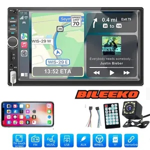 7 Inch HD Touchscreen 2din Car Stereo, Universal Fit, Phone Mirror Link, Navigation, Audio Video Integration, Abs Enclosure Material