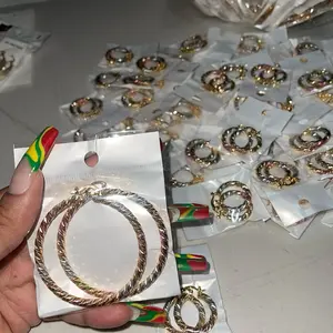 Twist Hoop Fashion Earrings for Women - Gold