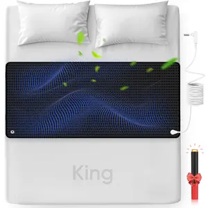 Grounding Mat for Bed, Enjoy The Grounding Effect Indoors, for Better Sleep, Pain and Stress Relief, Grounding Mat Set Comes with Grounding Cord