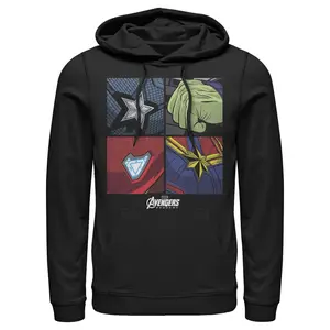 Men's Marvel Avengers Emblem 4 Panel Pull Over Hoodie