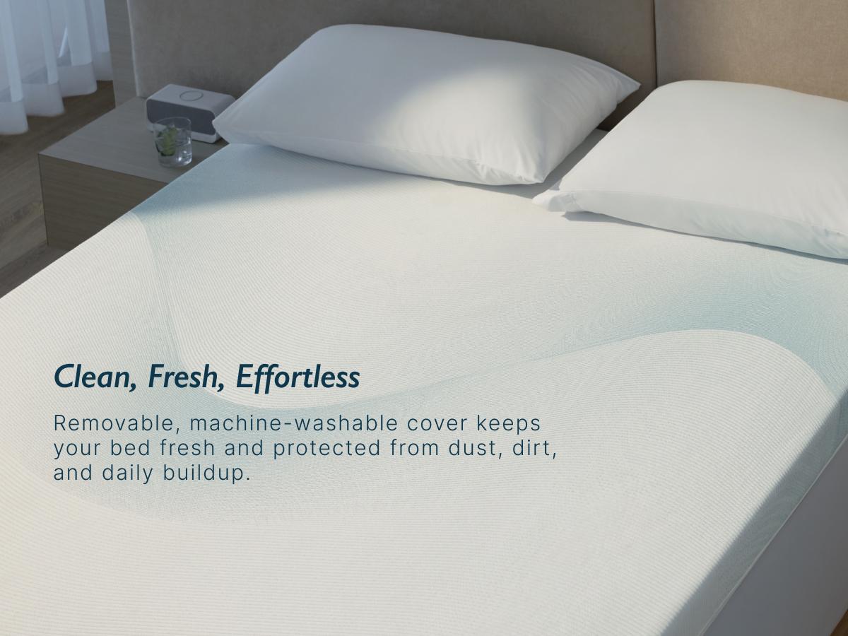 [ Back To School ] Breescape Cooling Mattress Topper - 3 Inch Soft Breathable Foam Mattress, Cooling Mesh Cover, High Density Support, Non-Slip Elastic Straps, 3-Side Zipper Removable & Washable
