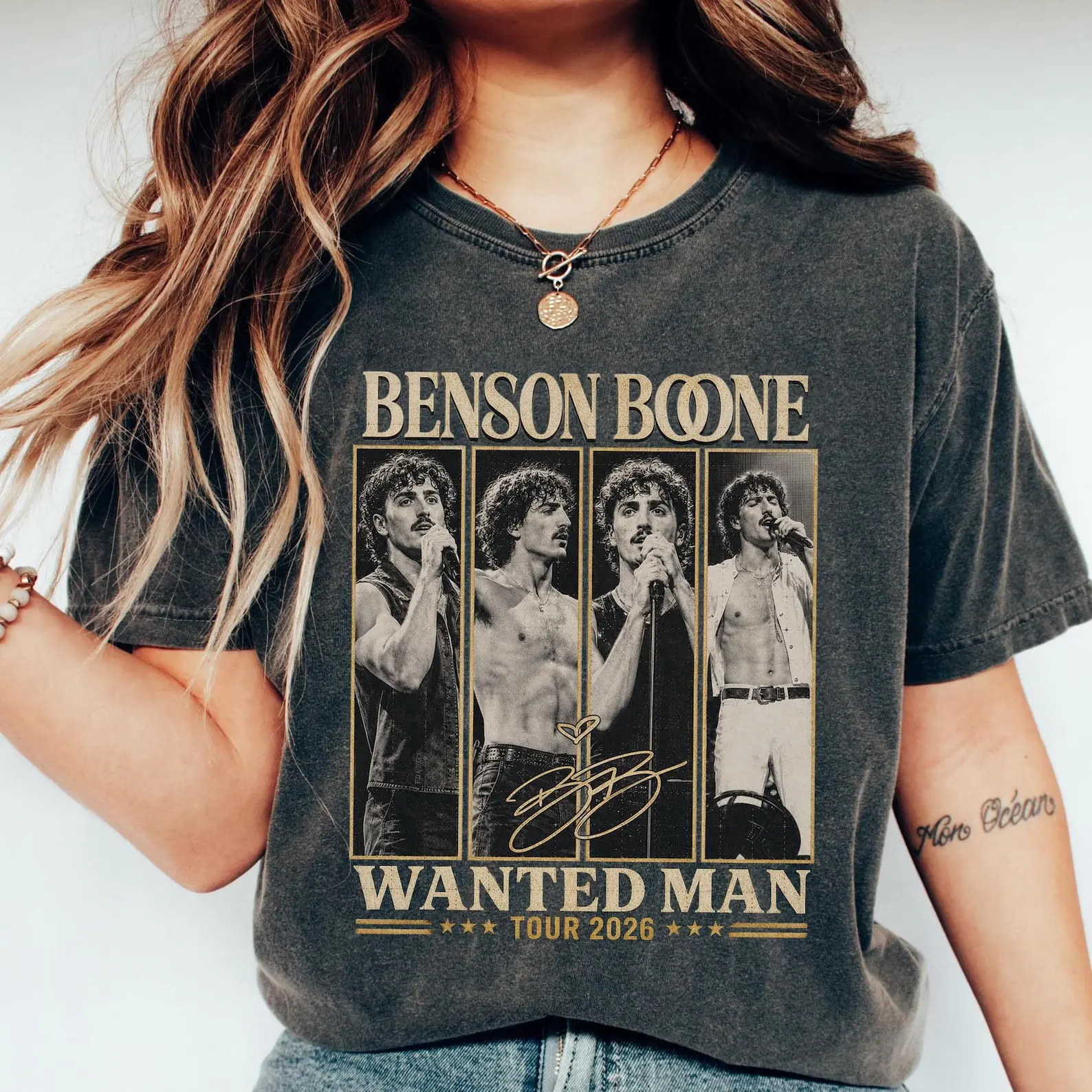 Benson Boone Wanted Man Tour 2026 Shirt, Vintage Concert Shirt, Benson Boone Comfort Colors tshirt, Fan Gift, Unisex Music T Shirt