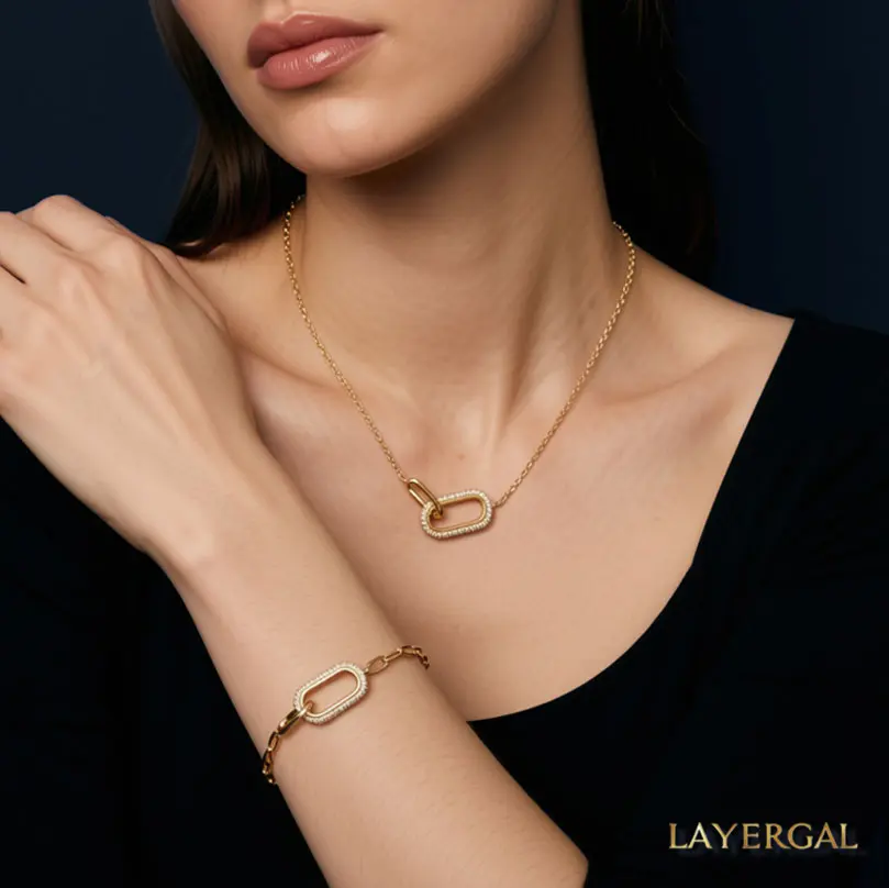LG119 Celestial Paperclip Necklace/Bracelet hand made fashion jewelery