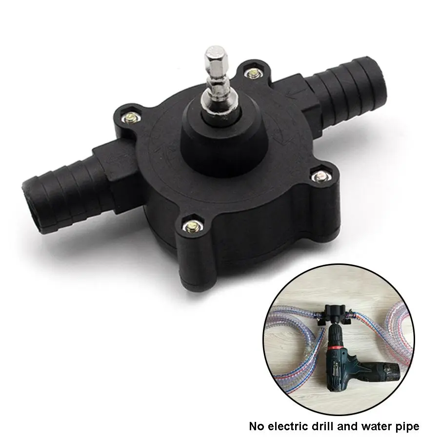 Portable Drill-Powered Water & Oil Pump Attachment, Self-Priming Centrifugal Pump for Home Use, Fluid Transfer Pump with No Electricity Needed, Liquid Pump