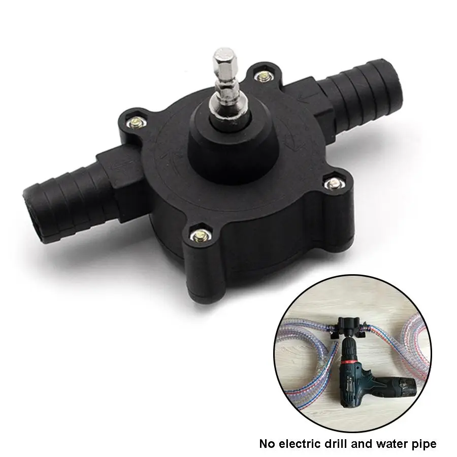 Portable Drill-Powered Water & Oil Pump Attachment, Self-Priming Centrifugal Pump for Home Use, Fluid Transfer Pump with No Electricity Needed