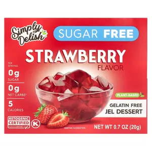 Simply Desserts Gelatin Free Jel Dessert, Sugar Free, Strawberry, 0.7 oz (20 g)