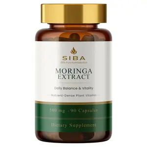 Siba Organic Moringa Leaf Extract | 90 Capsules 10000mg Ultra Pure High Absorption Support Nervous System Dietary Supplement