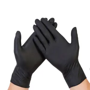 50/100pcs Black PVC Disposable Gloves, Latex-Free Household Kitchen Cleaning Gloves for Dishwashing, Home Kitchen Cleaning Gloves, Disposable Thickened Gloves for Indoor and Outdoor Use